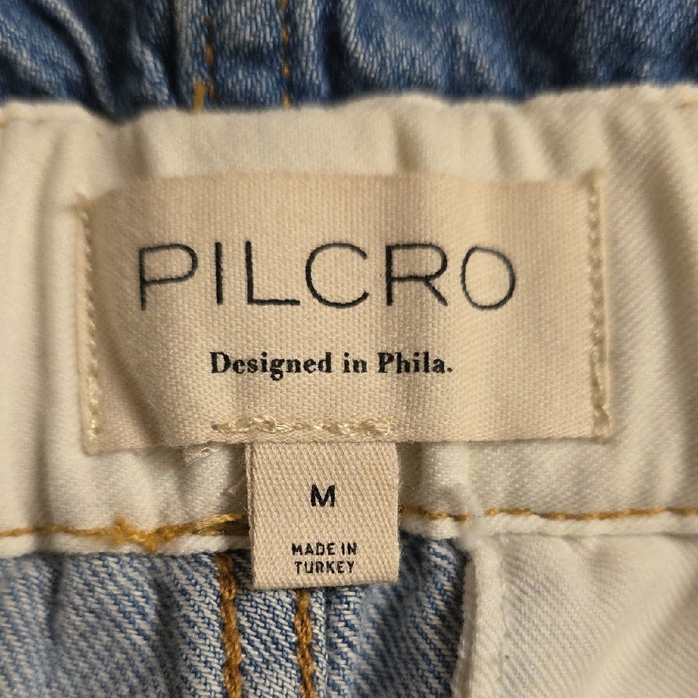Anthropologie PILCRO Pull On Denim Shorts with Belt And Pockets Size MEDIUM - Picture 4 of 15